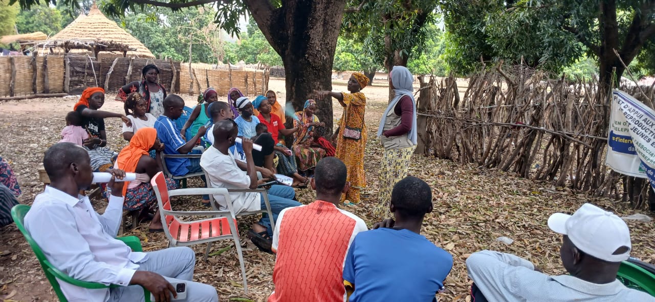 Projet_DSSR_Séance de sensibilisation pour la prévention contre les IST avec la communauté du district de SAMBALDÉ centre.