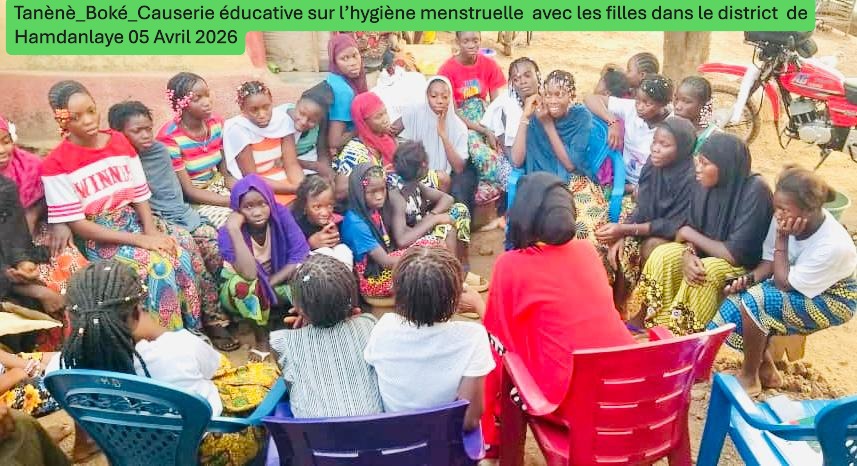 Séance de sensibilisation sur l’hygiène menstruelle avec les filles