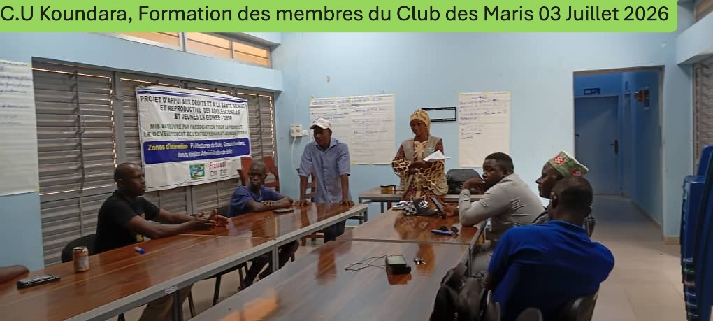 CU_Koundara Formation des membres du Club des Maris