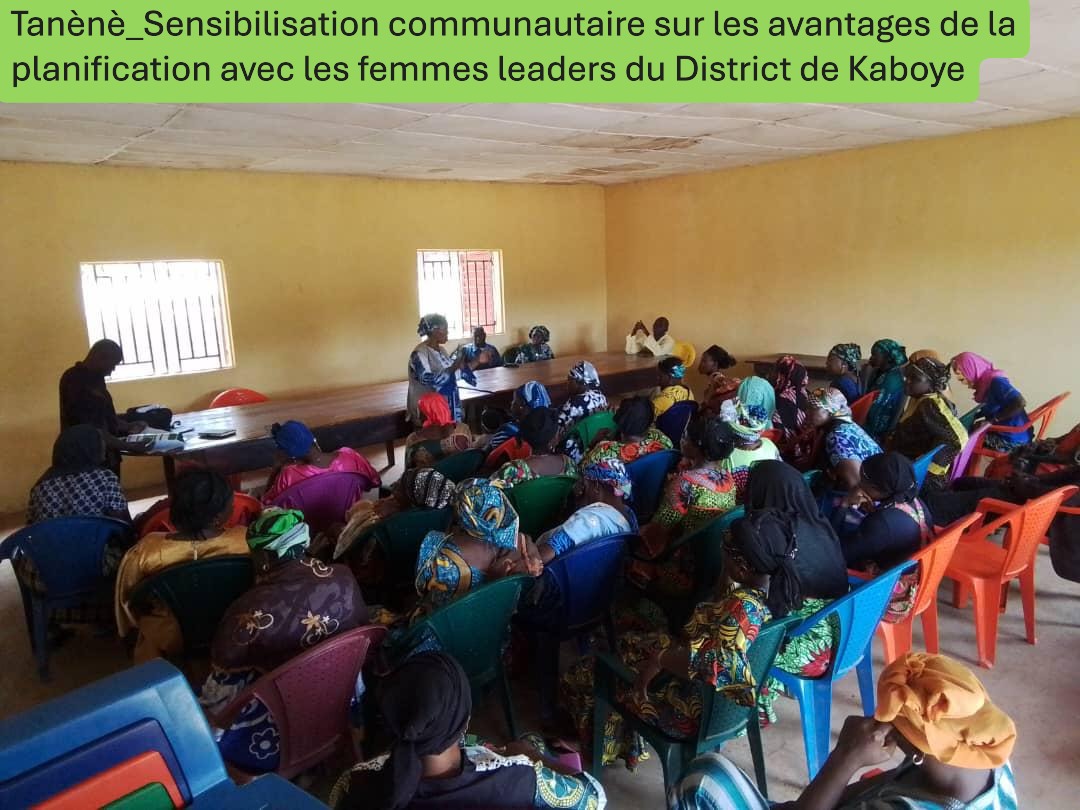 Sensibilisation communautaire sur les avantages de la planification avec les femmes leaders du District de Kaboye